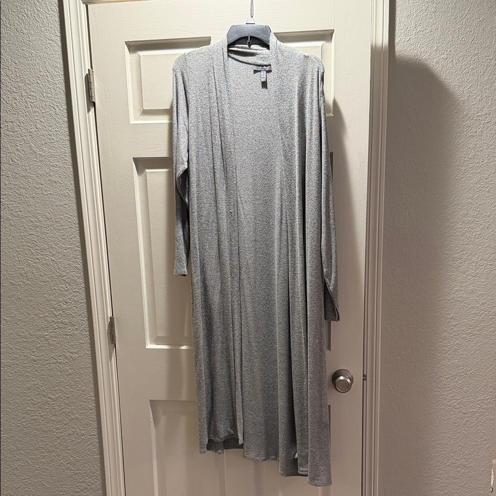 Lisa Rinna Collection Gray Long Cardigan